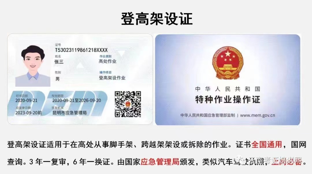 2023年云南省特种作业人员操作证新取及复审考试报名简章